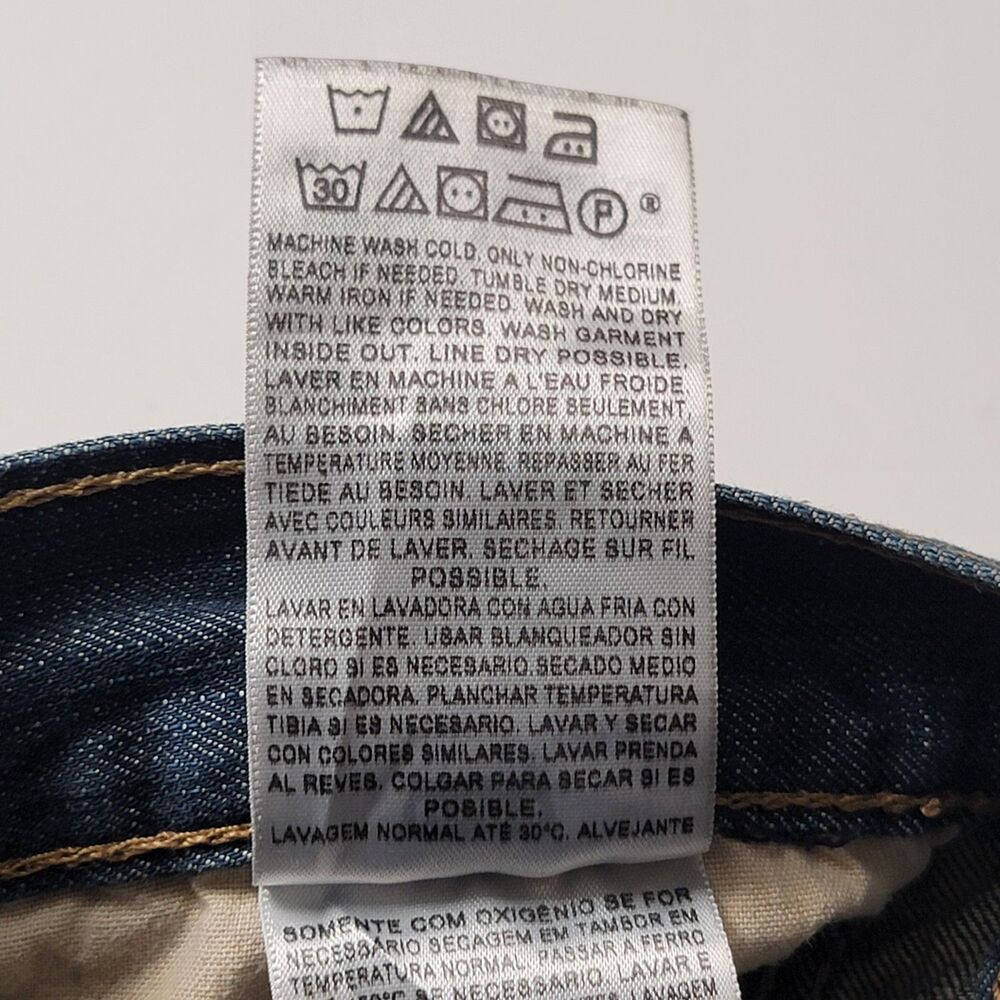 Levi's 505 Jeans Men's 38x30 Blue Faded Denim Cotton Regular Fit Straight Leg - Picture 5 of 8